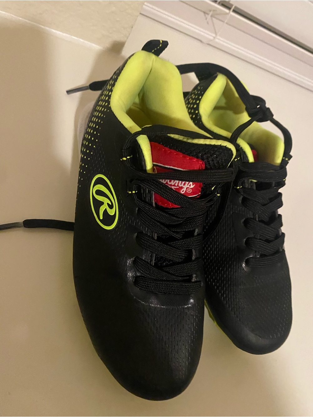 Rawlings kids Black & Neon Yellow Athletic Shoes